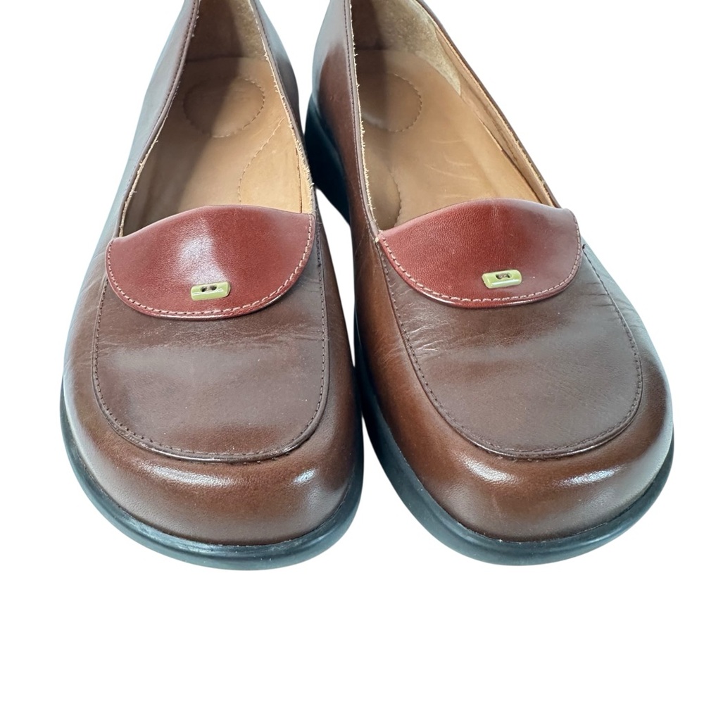 Dansko Desiree Brown Leather Loafers EU 39 Slip On Work Flats Classic Office Pro